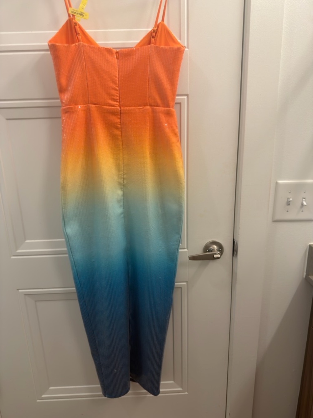 Revolve *SOLD OUT* Strapless Ombre Orange to Blue Maxi Dress - Picture 6 of 7